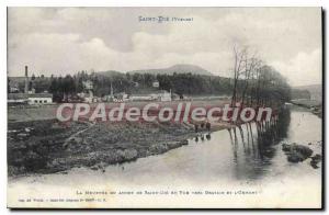 Old Postcard Meurthe Upstream of Saint Die and View to Gratain and Ormont Sai...