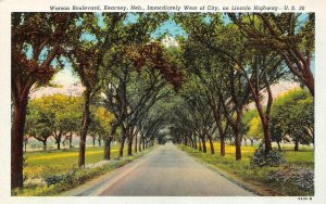 KEARNEY, Nebraska NE    WATSON BOULEVARD Lincoln Highway 30   ca1940's Postcard