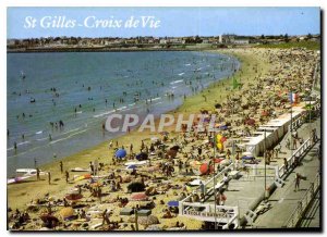 Postcard Modern Riviera Vendeenne St Gilles Croix de Vie the beach