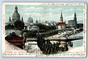 Dresden Saxony Germany Postcard View of Royal Belvedere 1904 Antique Posted