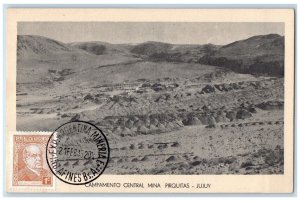 1944 Campamento Central Jujuy Argentina Mining Industrial Exposition Postcard 