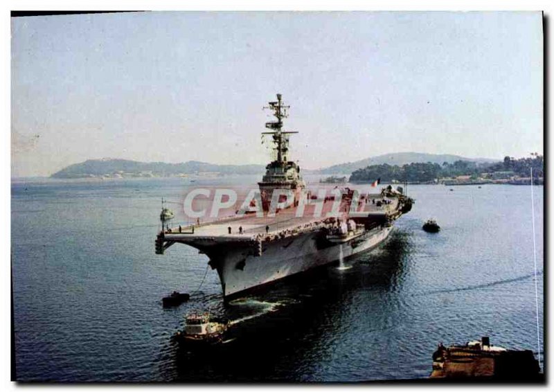 Postcard Modern Boat Foch aircraft carrier