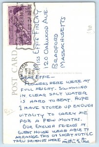 Bermuda Postcard The Ledgelets Tropic Glen Cottage 1956 Vintage Posted