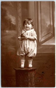 c1910s San Francisco CA Adorable Toddler Baby Cute RPPC Real Photo PC Strye A121