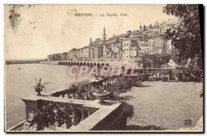 Old Postcard Menton Old Town