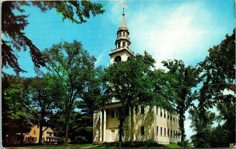 Fitzwilliams New Hampshire NH Town Hall Postcard Cancel PM Stafford Springs WOB  