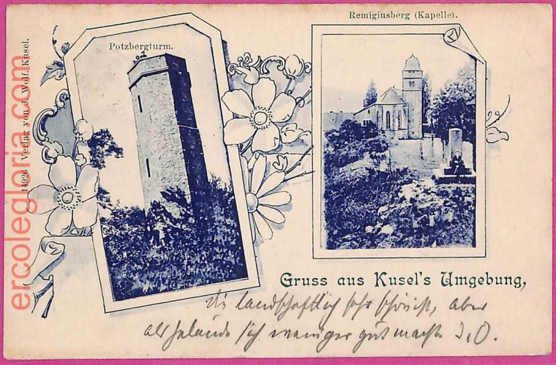ah7133 - GERMANY - VINTAGE POSTCARD Postcards - Greetings from Kusel's surroundings-