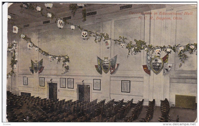 Decorations In Educational Hall, N. C. R., DAYTON, Ohio, PU-1918