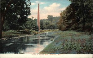 Platteville Wisconsin WI Powder Mills c1910 Vintage Postcard