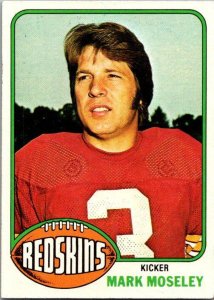 1976 Topps Football Card Mark Moseley Washington Redskins sk4478