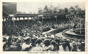 Vintage Postcard 1910's Chimpanzee Arena St. Louise Zoo Amphitheatre Missouri MO