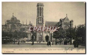 Paris Postcard Old Town Hall of the 1st District Church of Saint Germain l & ...