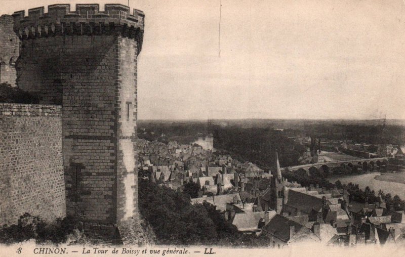 La Tour de Boissy et vue generale,Chinon,France BIN