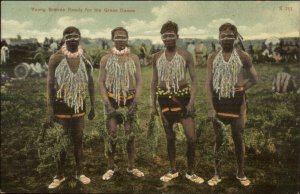 Native American Indian Young Braves Costumes Face Paint Grass Dance Montana 