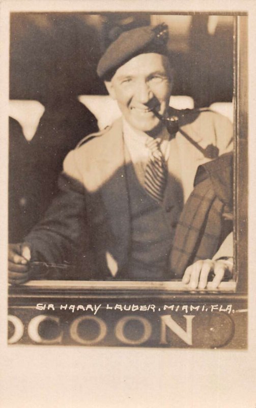 Miami Florida Sir Harry Lauder Real Photo Vintage Postcard AA24955