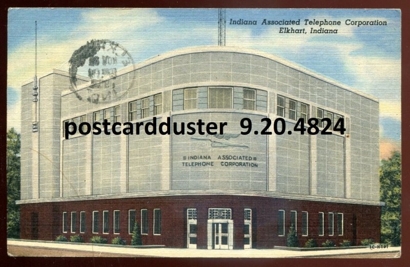 h3438 - ELKHART Indiana Postcard 1953 Telephone Corporation by Frank