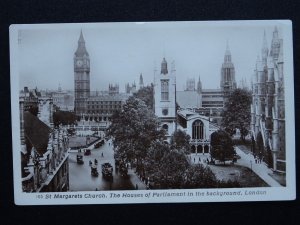 London ST. MARGARETS CHURCH & HOUSES OF PARLIAMENT c1910 RP Postcard by Regent