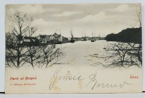 Sweden The River Helge Parti af Helgea Ahus c1902 Postcard I1