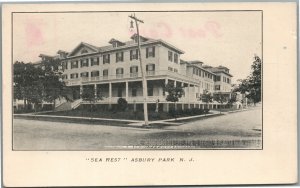 ASBURY PARK NJ SEA REST ANTIQUE POSTCARD