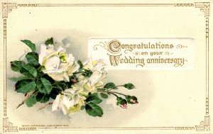 Congratulations on your Wedding Anniversary - Embossed - in 1913