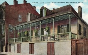 Vintage Postcard Madame John's Legacy French Quarter New Orleans Louisiana L.A.