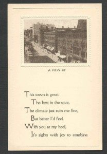 Ca 1908 VINTAGE PPC MASONIC INSPIRATIONAL CARD COME VISIT W/ME EMB ETC, MINT