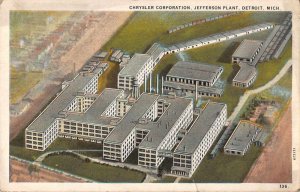 Detroit Michigan Chrysler Crop Jefferson Plant Vintage Postcard AA10262