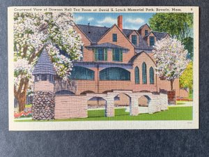 Dawson Hall Tea Room David S. Lynch Park Beverly MA Linen Postcard H1248084242