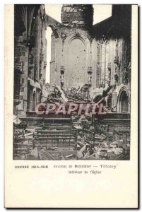 Old Postcard Montdidier Tilloloy surroundings of the Interieur & # 39eglise Army