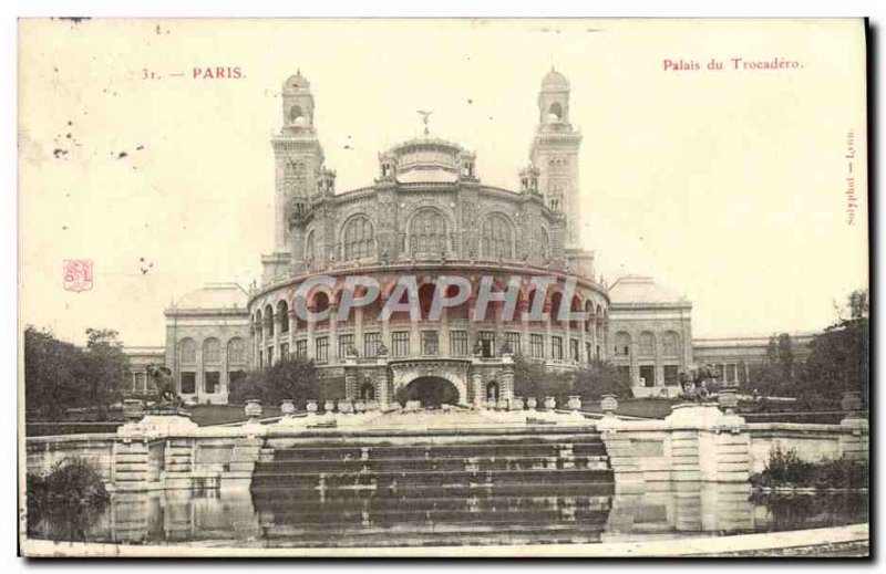 Old Postcard Paris Palais Du Trcadero