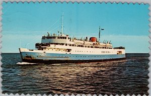 M.V.S. Abegweit Ice Breaker Ferry PEI Canada 1967 Plasticchrome Postcard H82