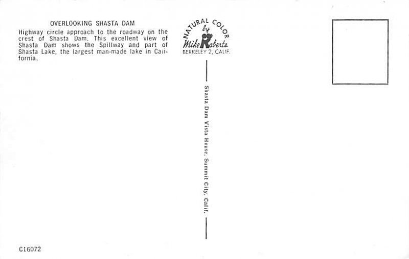 Overlooking Shasta Dam Redding CA