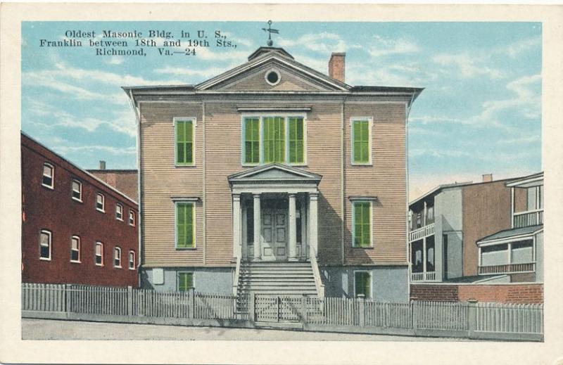 Richmond VA, Virginia - Oldest Masonic Building in the U.S. - WB