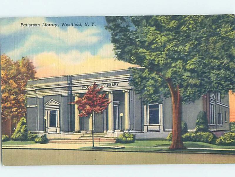 Unused Linen LIBRARY SCENE Westfield - Near Chautauqua Lake New York NY d6073