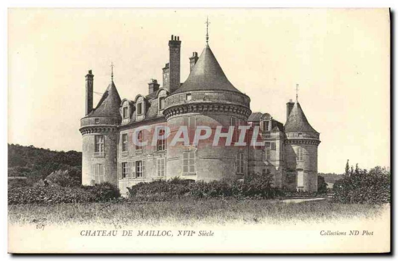 Old Postcard Chateau de Mailloc XVII th Century