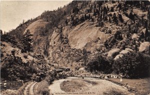 J52/ Platte Canon Colorado Postcard c1910 Dome Rock Railroad Bridge  17