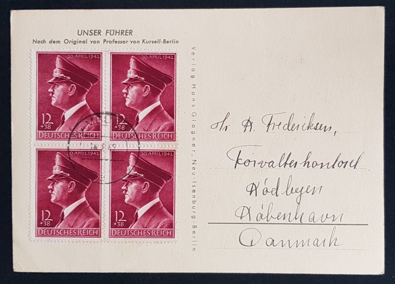 German Empire Third 3rd Reich Propaganda - Hitler Unser Fuhrer Artists Drawing