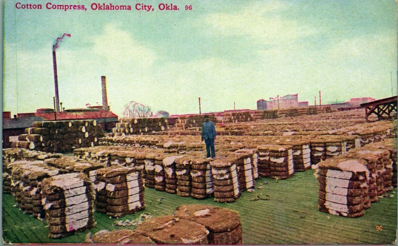 Cotton Compress Oklahoma City OK Oklahoma UNP DB Postcard D9