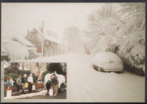 Leicestershire Postcard - Ravenstone, The Blizzard, Main Street, 1990 - EE648