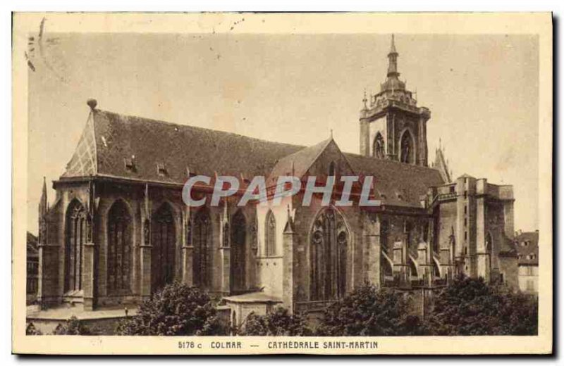 Old Postcard Colmar Cathedrale Saint Martin