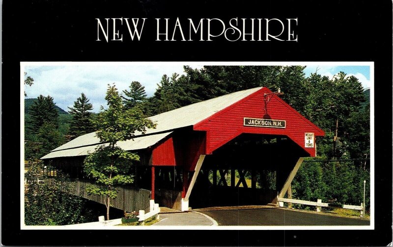 Old Covered Bridge Jackson New Hampshire NH Postcard UNP VTG Unused Vintage 