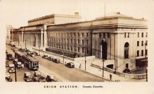 J79/ Toronto Ontario Canada RPPC Postcard c1940s Union Railroad Depot  374
