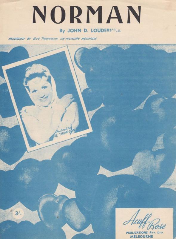 Loudermilk Sue Thompson 1960s Sheet Music