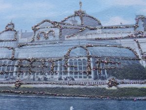 County Durham SUNDERLAND Winter Gardens GLITTERED BY HAND c1902 UB Postcard