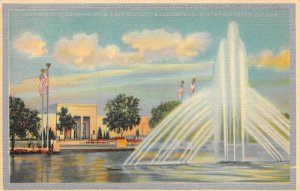 Fountain Lagoon Fine Arts Bldg State Fair Texas Dallas c1930s Vintage Postcard