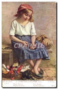 Old Postcard Fun Children Paris Salon Chretien Dove Thin recipe