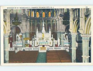 Unused W-Border CHURCH SCENE Atlantic City New Jersey NJ A8309