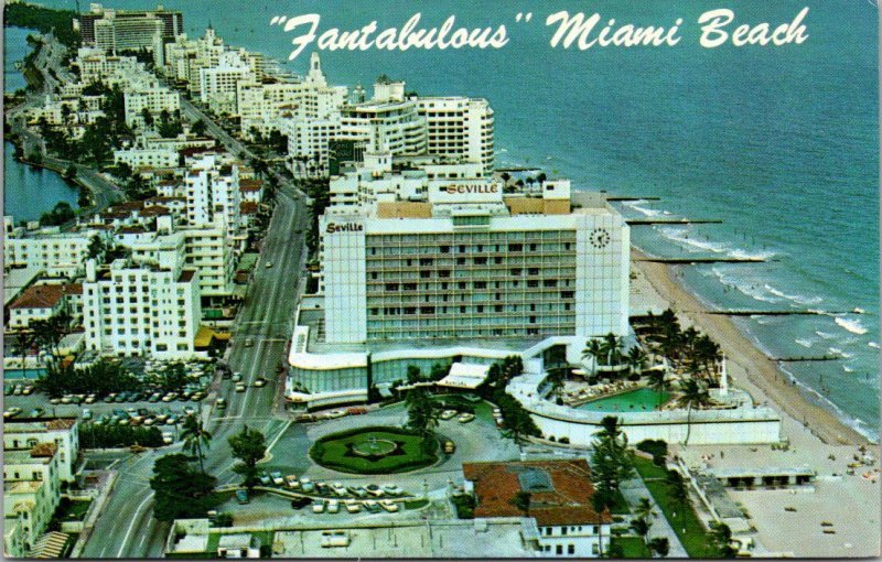 Florida Miami Beach Looking North From Deville Hotel