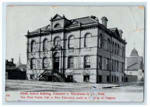 1909 Public School Building, Winchester VA Hayfield VA Concord WV Postcard