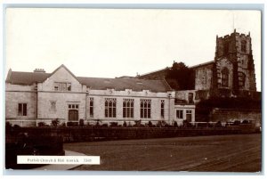 c1910's St Michael's Parish & Hall Monarch Alnwick England RPPC Photo Postcard